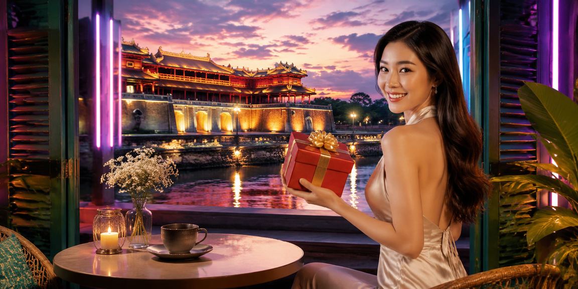 Người chơi tại Huế thưởng thức game bài trực tuyến bên tách cà phê buổi tối